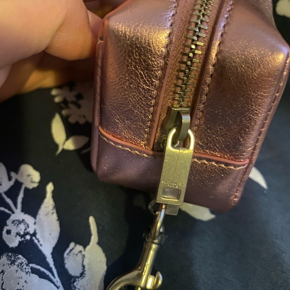 NWOT YSL Saint Laurent cube coin pouch in metallic Pink - Picture 4 of 6